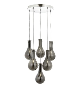 AVONNI AV-60092-6KT Krom Kaplama Modern Avize E14 Metal Cam 50cm
