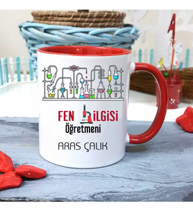 Fen Bilgisi Öğretmenine Özel Öğretmenler Günü Hediyesi Kişiye Özel Kupa Bardak
