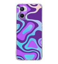 PrintiFy Oppo A96 Uyumlu Kamera Korumalı Renkli Desen Tasarımlı Şeffaf Silikon Kılıf