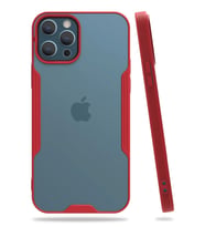 Newface Apple iPhone 12 Pro Max Kılıf Platin Silikon - Kırmızı