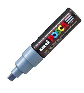 UNİ POSCA SU BAZLI POSTER MARKER PC-8K 8.0 KURŞUN GRİ