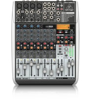 Behringer QX1204USB XENYX Mic Preamp'ları ve Kompresörleri, Klark Teknik Multi-FX İşlemcisi, Kablosuz Seçeneği ve USB/Ses Arayüzü ile Premium 12-Girişli 2/2-Bus Mikser