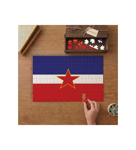 Yugoslavya Sosyalist Federal Cumhuriyeti Tasarımı 240 parça Ahşap Puzzle Ahşap Kutuda MP06259