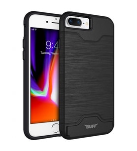 Buff iPhone 8 Plus / 7 Plus ile Uyumlu Slim Folder Kılıf Black