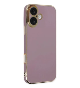 iPhone 16 Kılıf Volet Silikon - Mor