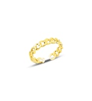 Gümüş ayarlamalı altın rengi zincir modeli yüzük SGTL9959GOLD (Rose)