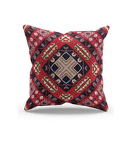 Moud's Çift Tarafı Baskılı Türkiye Kilim-3 Desenli Süet Kırlent Kılıfı