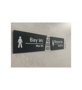 Soft Serisi Wc Yönlendirme Kapı Isimliği Seti
