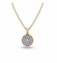 0,28 Karat Pırlantalı Elmas Kolye (Altın / Dore)