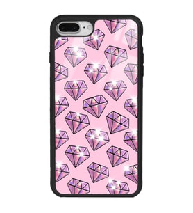 iPhone 8 Plus Diamond Tasarımlı Glossy Telefon Kılıfı