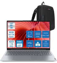 Thinkbook 16 G8 Irl Intel Core 7 240H 64GB Ddr5 1tb SSD Intel Iris Xe Graphics 16" Wuxga IPS 300NITS 60Hz Windows 11 Home Taşınabilir Bilgisayar 21SH009GTXH22 + Zettaçanta