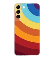 Samsung Galaxy S22 Plus  Kamera Korumalı Kapak Renk Cümbüşü Tasarımlı  Şeffaf Kılıf