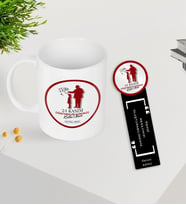 BK Gift Kişiye Özel İsimli Öğretmenler Günü Tasarımlı Kupa Bardak ve Ahşap Kitap Ayracı Hediye Seti -7, Öğretmene Hediye, Öğretmenler Günü