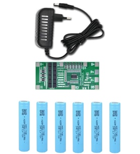 6 Adet Aspilsan Li-ion Şarjlı Pil, 6S 40A BMS. ve 6S Li-ion şarj uyumlu 25.2V 1A Adaptör