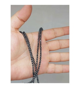 Hematit Taşı Faset Kesim 3mm Dizi (52426)