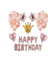 ROSE HEPPY BIRTHDAY FOLYO BALON SET