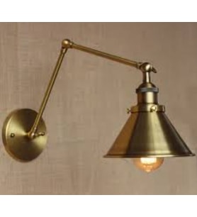 MYLİGHTS AKROBATİK ÜÇ MAFSALI ESKİTME KAPLAMA APLİK MYLİGHTS RUSTİK VİNTAGE APLİK (Siyah)