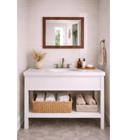 50 veya 38 Cm Ceviz, Antresit, Beyaz Ahşap Kare Ayna Çerçeveli - Antre Hol Banyo Mutfak Salon Wc (Ceviz Rengi)