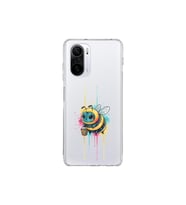 Redmi K40 ile uyumlu Splash arı tasarımlı şeffaf silikon kılıf