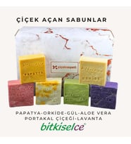 Bitkiselce El Yapımı Hediyelik Sabun Seti (Papatya-Orkide-Gül-Portakal Çiçeği-Aloe Vera-Lavanta) 720 Gr.