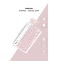 Periboia Pembe Kablosuz Klavye Ve Mouse Seti (STD)