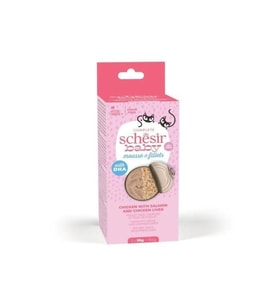 Schesir Babycat Somon ve Tavuk Ciğerli Yavru Kedi Konservesi 3x55gr