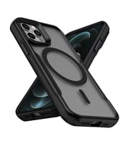 Apple iPhone 12 Pro Max Kılıf M-safe Şarj Özellikli Renkli Kenar Airbag Şeritli Zore Lamer Kapak