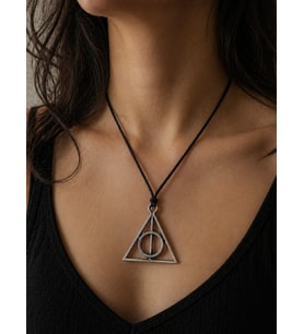 Harry Potter Ölüm Yadigarları Sembol İpli Kolye Unisex Hediye