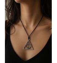 Harry Potter Ölüm Yadigarları Sembol İpli Kolye Unisex Hediye