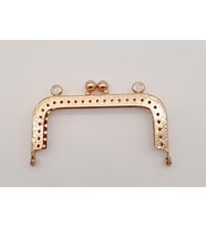 Angel Çanta Aksesuar 8.5 cm Dikdörtgen Çanta Klipsi Çanta Bursu Light Gold Metal