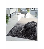Rovigo Home Dijital Baskı Yıkanabilir Kaymaz Taban Salon Halısı RVG1444 80x300 cm (Gri)
