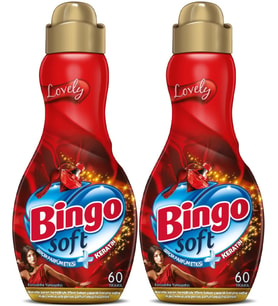 Bingo Soft Çamaşır Yumuşatıcı Konsantre 1440ML Lovely (2 Li Set)