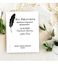 Takı Kartı - 24 Kasım Öğretmenler Günü Tasarım - Şans Bilekliği, Anahtalık, Toka, Takı, İnci Küpe Kartı