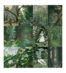 Orora Fairycore Forestcore Poster Duvar Kağıdı Seti-12li-230g-A5