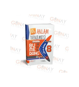 Günay Yayıncılık Günay Yayınları 8. Sınıf Lgs Bumerang Anlam Denemesi (2021 Yeni Basım ) Dil Bilgisi Sorusu Yoktur. (Çok Renkli)