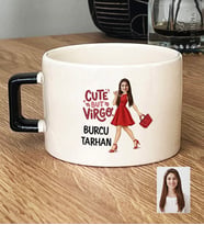 Kişiye Özel Karikatürlü Cute But Virgo Başak Burcu Lüks Fincan Doğum Günü Hediyesi