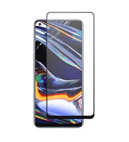 Oppo Reno 7 4G Uyumlu Zore Kenarları Kırılmaya Dayanıklı Cam Ekran Koruyucu (Siyah)