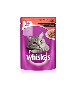 Whiskas Pouch Sığır Etli Kedi Konservesi 85 Gr