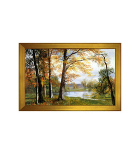 Manzara Temalı Kanvas Tablo 80 x 110 cm Gold Çerçeve