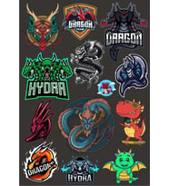 Ejderhalar Sticker Set 11 14 Parça Telefon, Tablet, Defter, Laptop Sticker