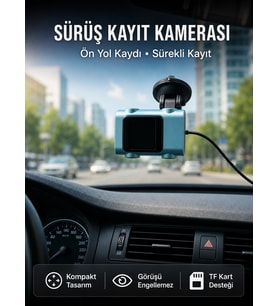 Araç Ön Cam Kamerası Sürüş Güvenliği İçin Video Kayıt Yeni Nesil