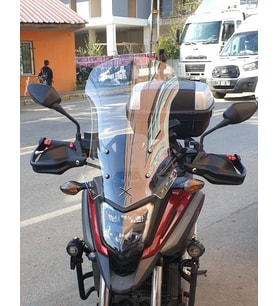 MOTOCAM Honda NC 700 750 X Ön Cam 2016-2020 Model 59cm Şeffaf Renkli 4mm UZUN