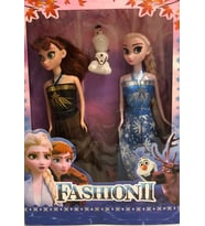 Frzoen Elsa Olaf Bebek Seti Kız Çocukları İçin (Mavi - Kahverengi)