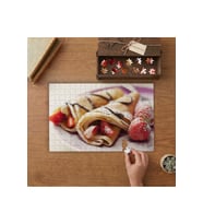 Çilekli Krepler Tasarımı 240 parça Ahşap Puzzle Ahşap Kutuda MP01706
