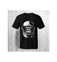 Give Me More Space Baskılı Unisex Yarım Kollu Bisiklet Yaka %100 Pamuk Oversize T-shirt (Siyah)
