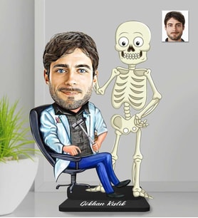 Kişiye Özel Tıp Bayramı Ortapedi Doktor Erkek Ahşap Biblo-2