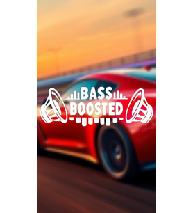 Bass Boosted Hoporlor 20x7 Jdm Yazı Araba-motosiklet Cam Etiket Sticker Beyaz Renk