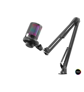 Gaming Rgb Mikrofon Seti Ayarlı Masa Kolu Type-C 192Khz 24Bit - Siyah ME6S35B