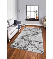 Gri Vintage Kaymaz Tabanlı Makinede Yıkanabilir Halı EF002 - 100 x 160 cm