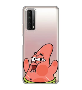 Huawei P Smart 2021 Uyumlu Patrick Star Desenli Şeffaf Telefon Kılıfı